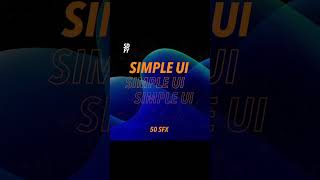 Simple UI SFX PACK - [DOWNLOAD IN DESCRIPTION] #shorts #sfx #fieldrecording #sounds