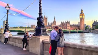 A Romantic London Sunset Walk ❤️ Summer 2024 in Central London · 4K HDR