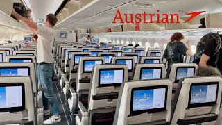 BRAND NEW AUSTRIAN B787 | BER-VIE | Economy + Premium Eco seat | FULL FLIGHT EXPERIENCE