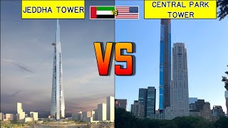 Jeddah Tower vs Central Park Tower Height, Floors, Cost Comparison