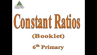 Constant Ratios (Booklet)