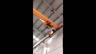 Testing the 10 ton Overhead Crane in Workshop