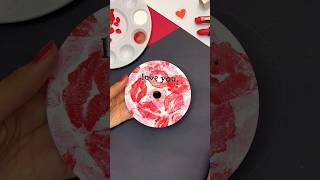 Customizing cd using lipstick 💿💄✨ #shorts #craft #painting #drawing #diy #creative #crafts #art