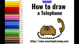 How to draw a telephone