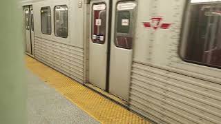 TTC Action: TTC T1 5204-5205, 5060-5061, 5117-5116 pulling away from St. George (Line 2)