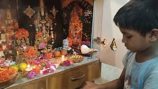 Saturday Pooja by kids, Govinda namalu, Hanuman chalisa #govinda #govindanamalu #hanumanchalisa