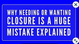 Why NEEDING CLOSURE is a HUGE mistake Explained😳 #nocontact #loa #relationshiptalks |Sevyn K