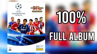 Panini Full Sticker Album Champions League 2010-2011 Adrenalyn XL 100% - COMPLETE, LLENO, COMPLETO