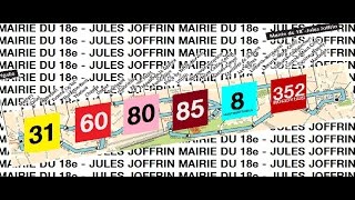 [Mairie Du 18e - Jules JOFFRIN] Bus RATP Lignes 31, 60, 80, 85, Montmartrobus et Roissybus