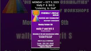 MONDAY - OCT 9, 2023 @ 1:30pm / Wally P & Britt S