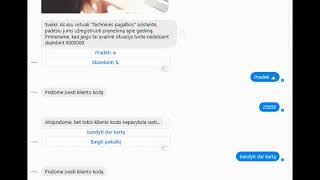 Chatbotas skambučių centrams Demo versija