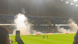 Light show at Man City