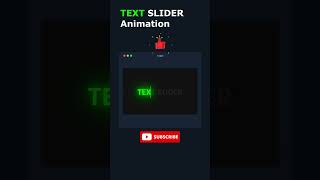 Glowing Text Slider CSS Animation! 🔥 #shorts #ytshorts #css