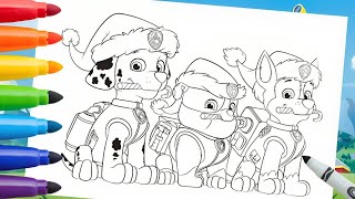 PAW Patrol Coloring | Fun Christmas Coloring Pages