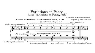 Bentux as "mid-level musescore" inspired by M0n0valu3nce - Variations on Ponce