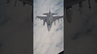 US fighter jets conduct air-to-air refueling missions with KC-135 Stratotanker aircraft #shorts