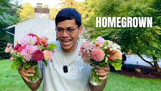 Making Bouquets for Flower Stand in September, Drying Cut Flowers