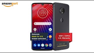 Moto Z4 with Alexa Hands-Free (Moto 360 camera included) – Unlocked Smartphone – 128 GB – Flash Gray