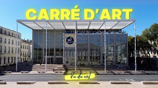 Le Carré d'Art, vu du ciel