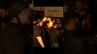 BATTLE RAPPER ALMOST SETS HIMSELF ON FIRE. 😲😲😲😲