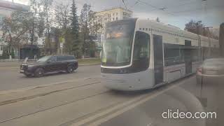 уфа 2024 г поездка сегодня на автобусе с видом на трамваи Pesa Fokstrot  @RUSSIAUFACITYTRAM