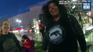 Bodycam Video: Reno police cite homeless advocates for camping at City Plaza