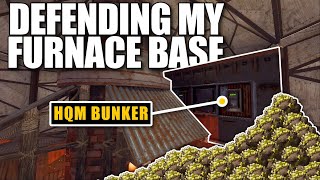 DEFENDING MY HQM BUNKER LARGE FURNACE BASE | Solo Rust (2 of 4)