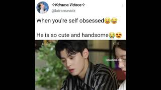 cha eun woo said he know he's handsome😆