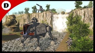 CLONE WATERFALL DEFENSE ~ Deadly Skirmish - Men of War Star Wars Mod