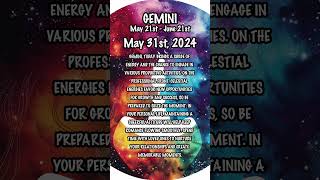 May 31st, 2024 #GeminiHoroscope #dailyhoroscope  #dailyastrologyhoroscope #zodiac  #zodiacuniverse