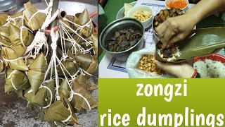 MAKING ZONGZI ( rice dumpling )