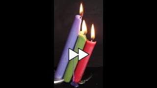 Time Lapse: Three Candles burning down #shorts