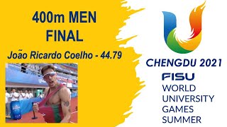 João Ricardo Coelho 🇵🇹 2023 World University Games, Chengdu - 400m Men Final 🥇 44.79s