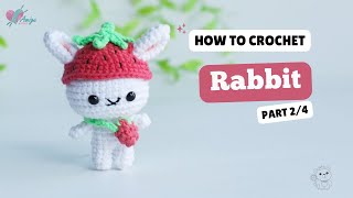 #489 | Amigurumi Strawberry Rabbit (2/4) | Crochet Amigurumi | Free Pattern | Amiguworld