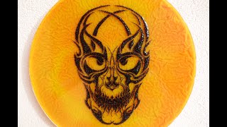 SKULL made of resin and sand / vector art / resin wall art / tribal tattoo / Halloween / epoxy resin