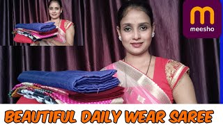 #vlog76 Meesho Daily Wear Saree Haul Under/480 Meesho Affordable Fastival Saree Haul/meesho saree..