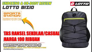 Unboxing & review LOTTO BIZIO LAPTOP BACKPACK BAG TAS RANSEL SEKOLAH MURAH 100% ORIGINAL ASLI