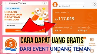 CARA DAPAT UANG GRATIS DARI EVENT UNDANG TEMAN SEABANK | PENGHASIL UANG APLIKASI SEABANK