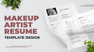 Makeup Artist Resume Template Design