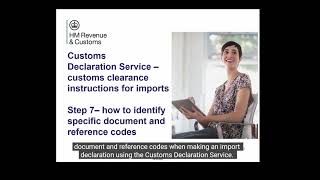 Customs clearance instructions for imports – Step 7-specific document and reference codes