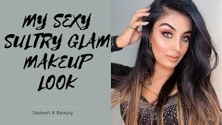 SEXY SULTRY GLAM Warm-Toned  Smokey Eyes+ GLOWY SKIN Makeup| Party/Date Night Makeup|JASLEENXBEAUTY|