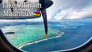 Take Off & Climb from Mauritius Airport 2021 🇲🇺 | ATR 72 to Rodrigues Island