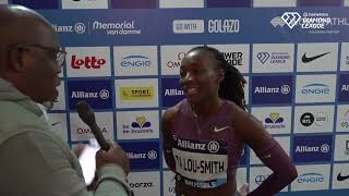 Marie-Josee Ta Lou-Smith Chats After DQ At Brussels Diamond League [Interview]