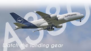 NO GEAR RETRACTION? // Lufthansa A380 visiting Leipzig/Halle Airport