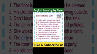 Sentences using the word Dirty #english #englishshorts #shorts