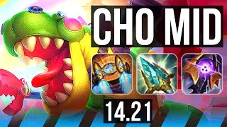 CHO'GATH vs TALIYAH (MID) | 8/1/9, Godlike | KR Diamond | 14.21