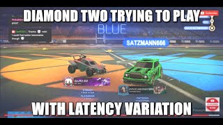 Rocket League Competitive 2s -  Diamond Two - Trying to play with latency variation #rocketleague