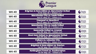 Premier League Week 40