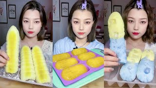 ASMR MUKBANG COLORED ICE EATING RELAXING SOUNDS