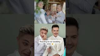 Gay Couple React To Wedding Video 🥹😭 #emotional #wedding #couplegoals